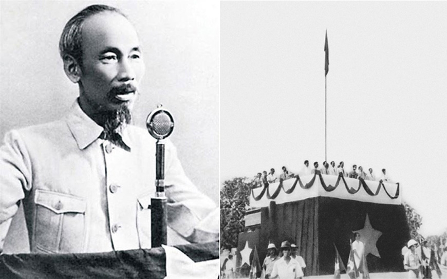 Ngày 2/9/1945, tại Quảng trường Ba Đình, Hà Nội, Chủ tịch Hồ Chí Minh đọc Tuyên ngôn Độc lập, khai sinh ra nước Việt Nam Dân chủ Cộng hòa. Ngày 2/9/1945, tại Quảng trường Ba Đình, Hà Nội, Chủ tịch Hồ Chí Minh đọc Tuyên ngôn Độc lập, khai sinh ra nước Việt Nam Dân chủ Cộng hòa.