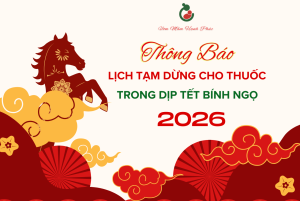 Thông báo lịch tạm dừng cho thuốc